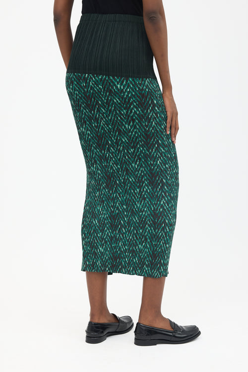 Issey Miyake Pleated Side Button Skirt