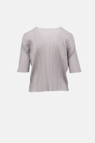 Pleats Please Issey Miyake Pleated Short Sleeve Top