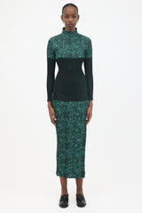 Issey Miyake Pleated Turtleneck Top