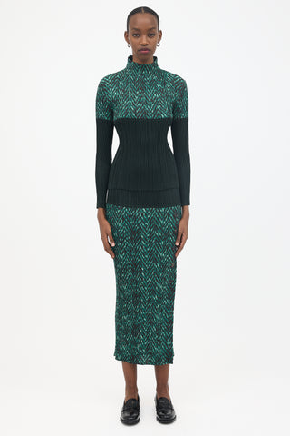 Issey Miyake Pleated Turtleneck Top