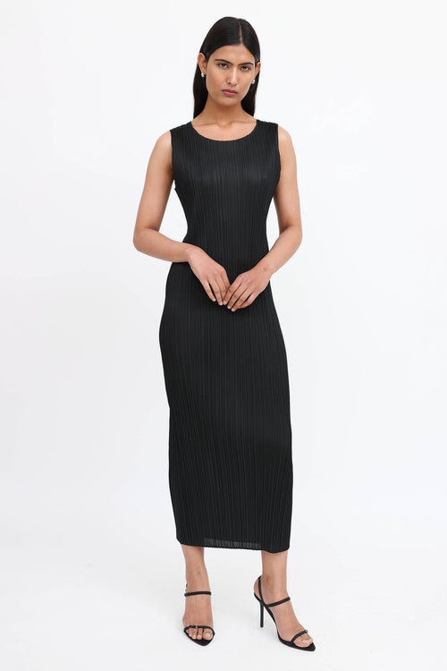 Pleats Please Issey Miyake Pleated Midi Dress