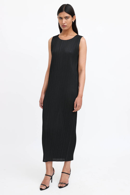 Pleats Please Issey Miyake Pleated Midi Dress