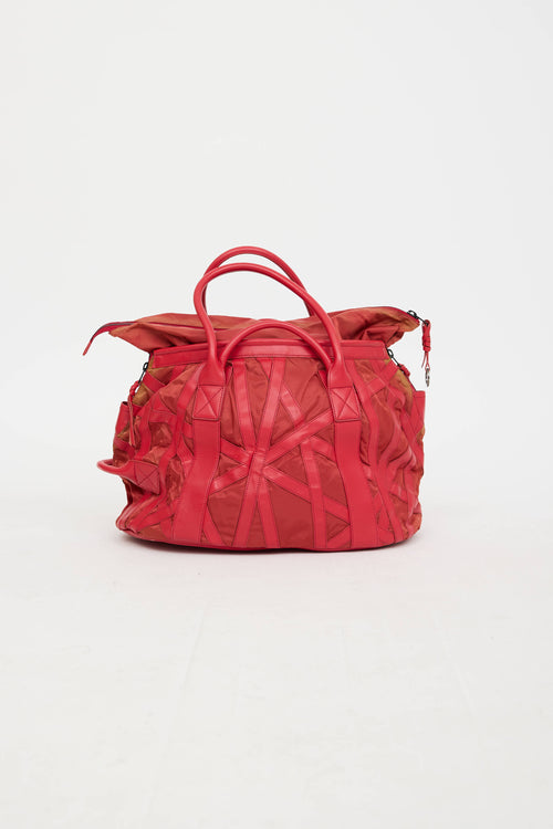 Nylon Panelled Tote Bag