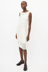 Issey Miyake White Sheer Layered Dress
