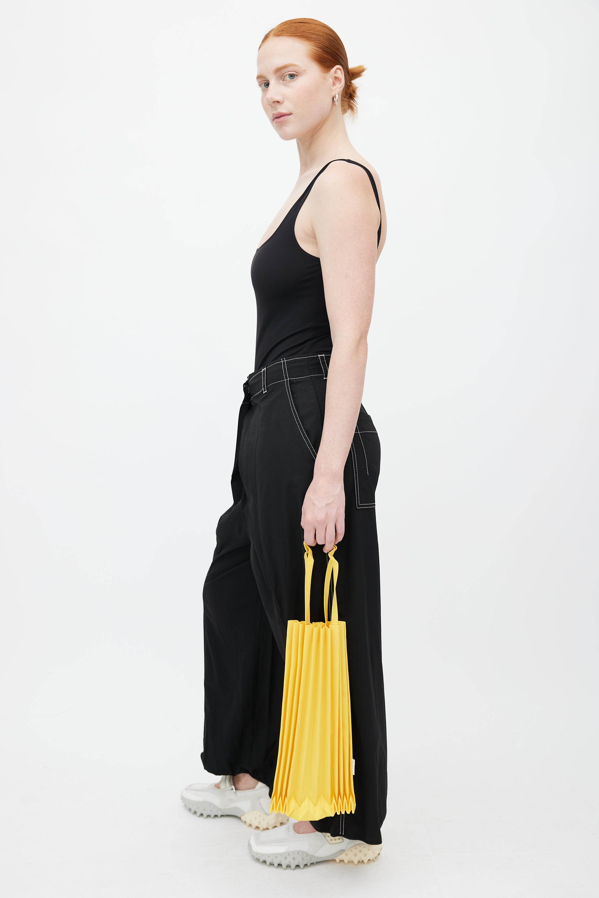Issey Miyake // me Yellow Trunk Pleat Bag – VSP Consignment