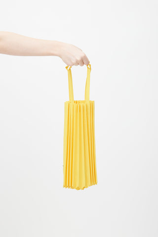Issey Miyake me Yellow Trunk Pleat Bag