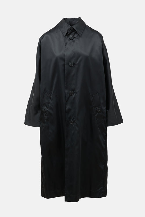 Issey Miyake 80s Satin Nylon  Windcoat