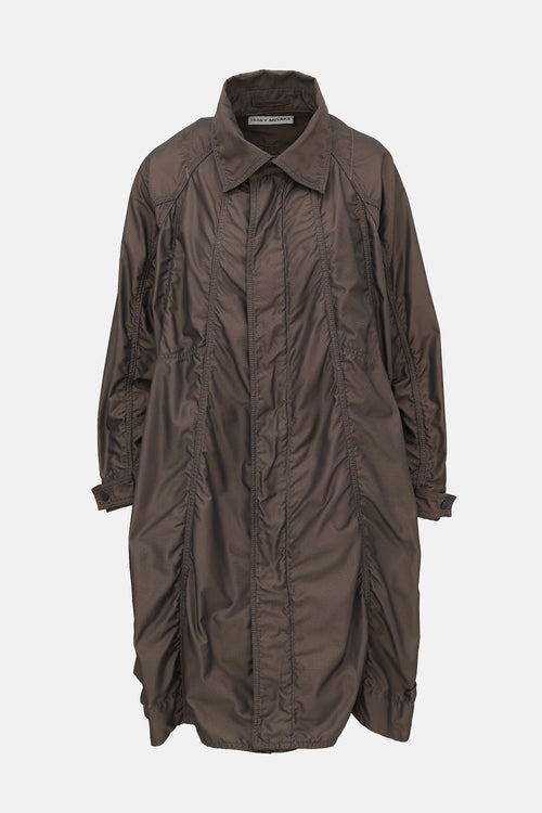 Issey Miyake Oversized Ruched Coat