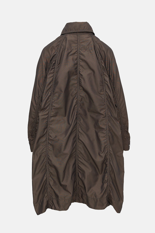 Issey Miyake Oversized Ruched Coat
