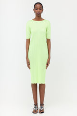 Pleats Please Issey Miyake Fluorescent Plissé Midi Dress
