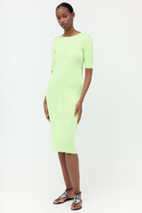 Pleats Please Issey Miyake Fluorescent Plissé Midi Dress