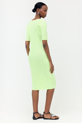 Pleats Please Issey Miyake Fluorescent Plissé Midi Dress