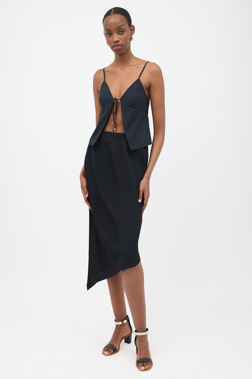Issey Miyake Plissé Asymmetrical Skirt