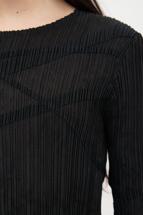 Issey Miyake Plissé Striped Set