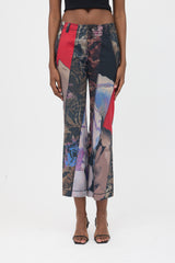 Issey Miyake SS 2002 Patchwork Bootcut Pant
