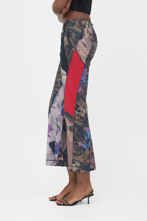 Issey Miyake SS 2002 Patchwork Bootcut Pant