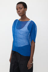 Issey Miyake Sheer Plissé Top