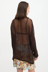 Issey Miyake Silk Sheer Blouse