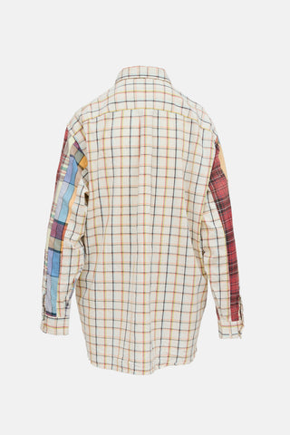 Nozomo Ishiguro Patchwork Plaid Shirt