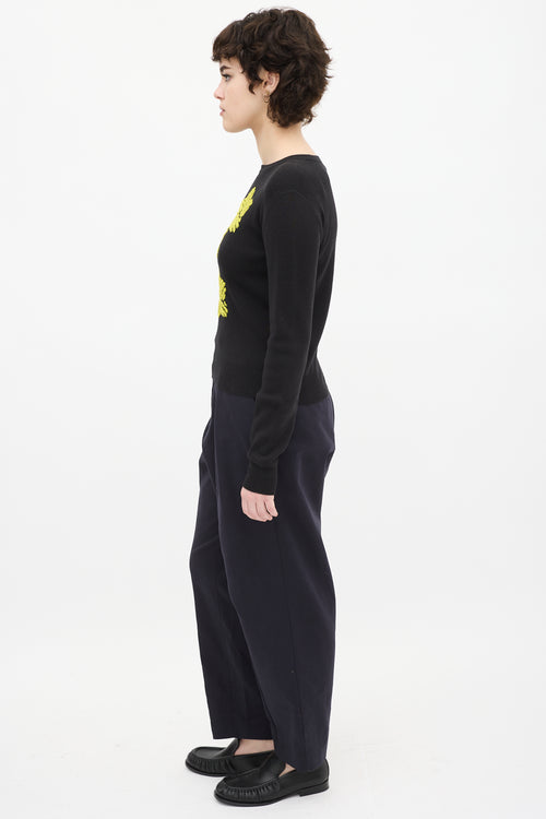 JW Anderson Black & Yellow Cashmere Blend Sweater