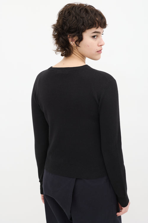 JW Anderson Black & Yellow Cashmere Blend Sweater