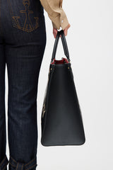 Louis Vuitton Black & Beige OnTheGo GM Monogram Empreinte Tote Bag