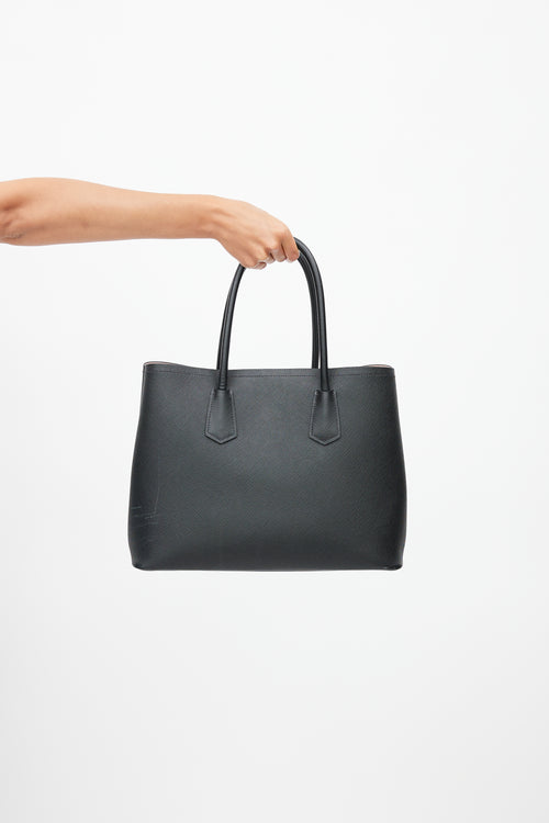 Prada Black Saffiano Leather Double Bag