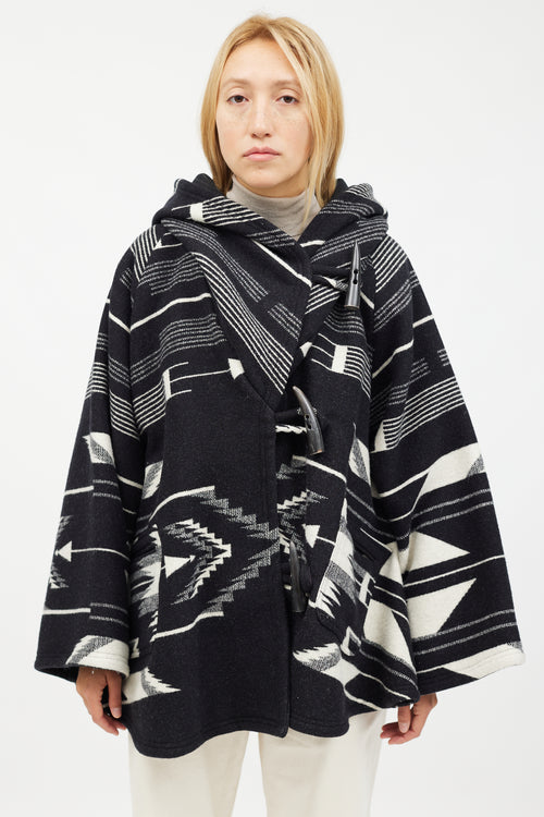 Lindsey Thornburg Black & White Geometric Pattern Jacket