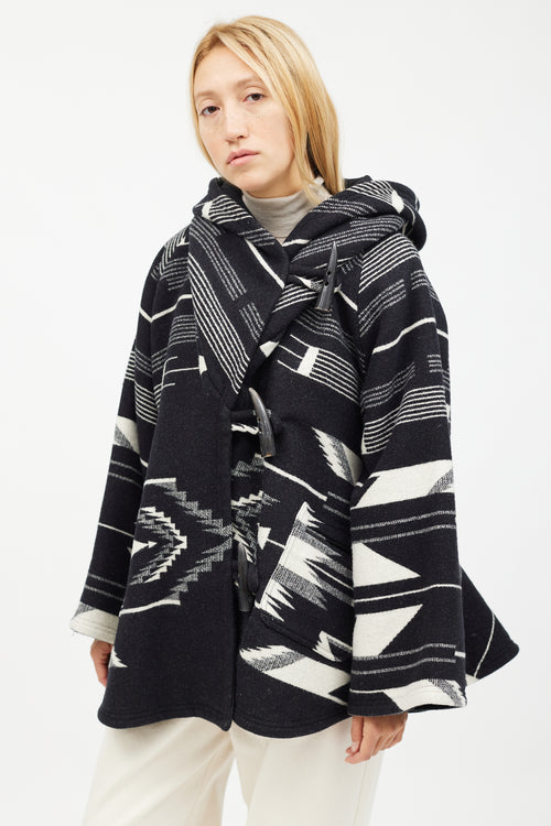 Lindsey Thornburg Black & White Geometric Pattern Jacket