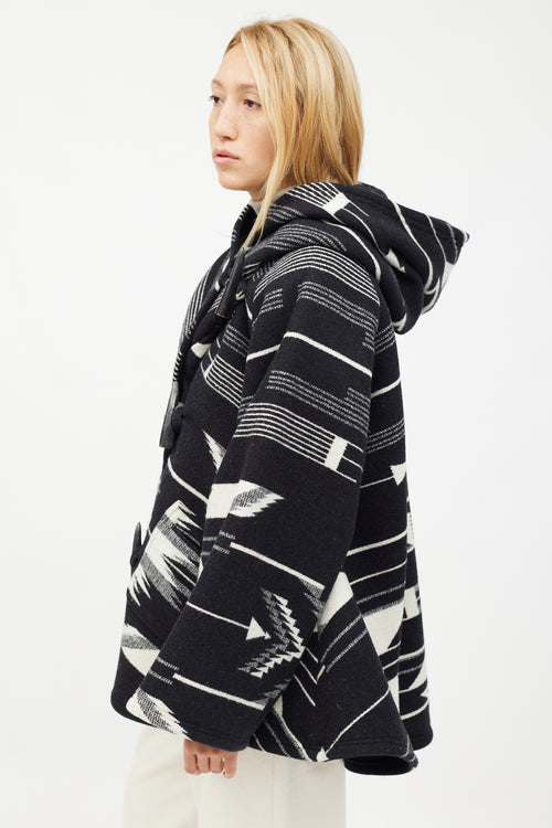 Lindsey Thornburg Black & White Geometric Pattern Jacket