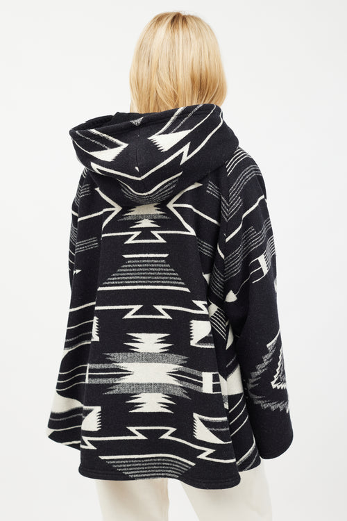 Lindsey Thornburg Black & White Geometric Pattern Jacket