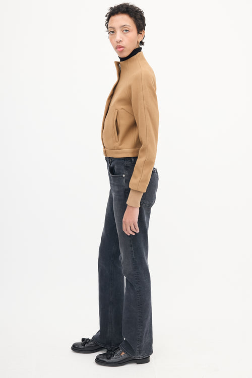 Jason Wu Brown Mock Neck Jacket