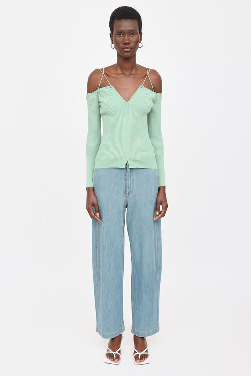 Jacquemus Ribbed Le Cardigan Tordu Cardigan