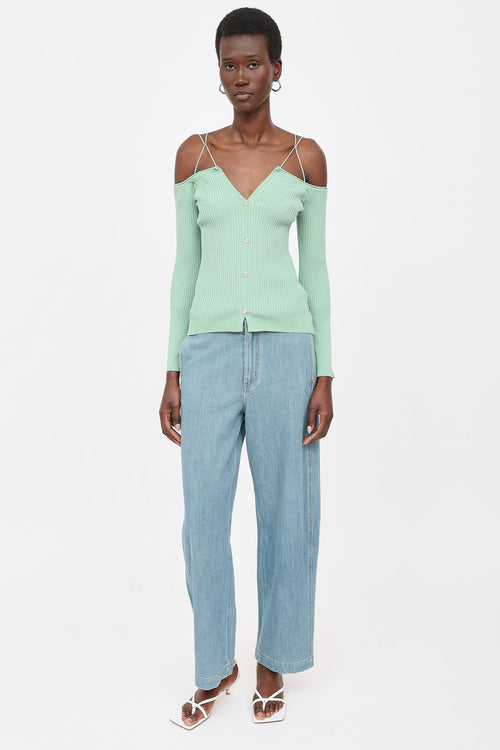 Jacquemus Ribbed Le Cardigan Tordu Cardigan