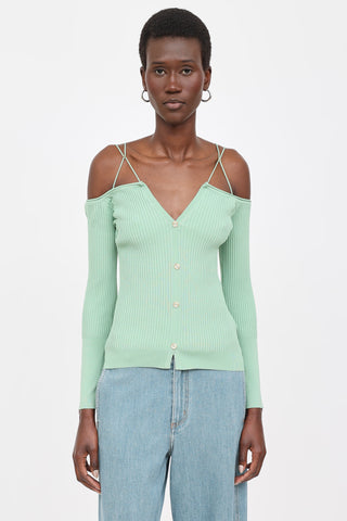 Jacquemus Ribbed Le Cardigan Tordu Cardigan