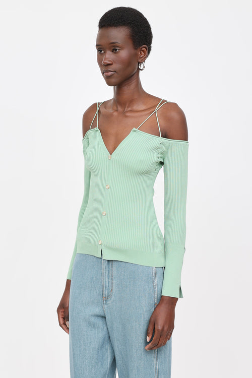 Jacquemus Ribbed Le Cardigan Tordu Cardigan