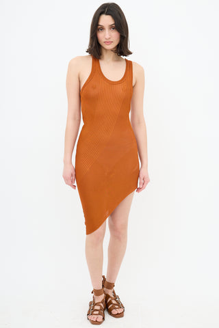 Jean Paul Gaultier Asymmetrical Ribbed Dress