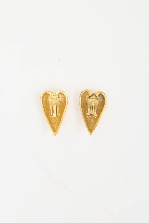 Carole Tanenbaum Vintage for VSP Heart Clip On Earrings