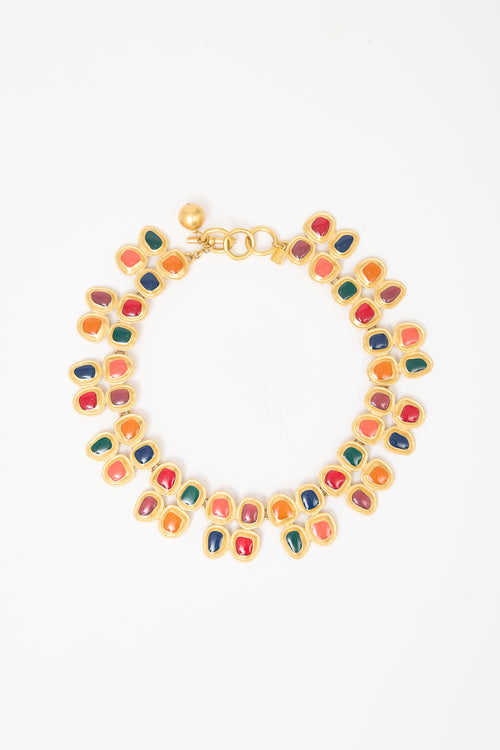 Carole Tanenbaum Vintage for VSP Anne Klein Cabochon Choker Necklace