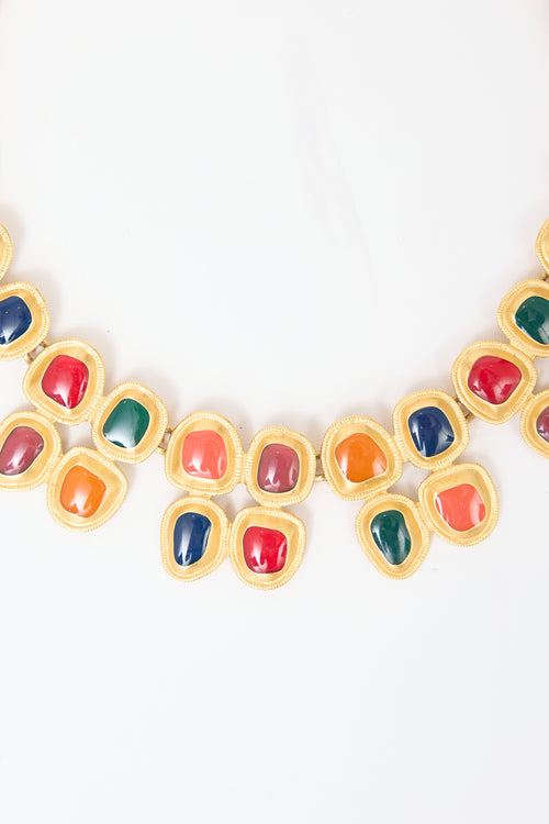 Carole Tanenbaum Vintage for VSP Anne Klein Cabochon Choker Necklace