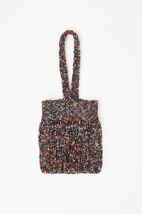 Carole Tanenbaum Vintage for VSP Beaded Fringe Wrist Bag