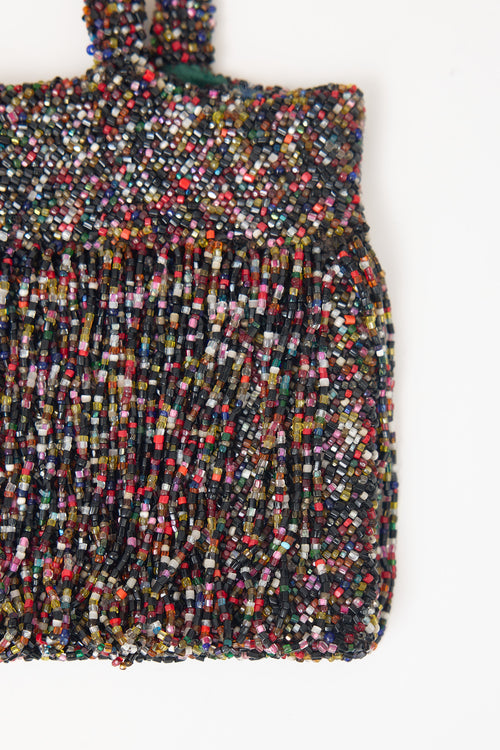 Carole Tanenbaum Vintage for VSP Beaded Fringe Wrist Bag