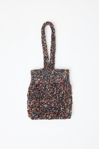 Carole Tanenbaum Vintage for VSP Beaded Fringe Wrist Bag