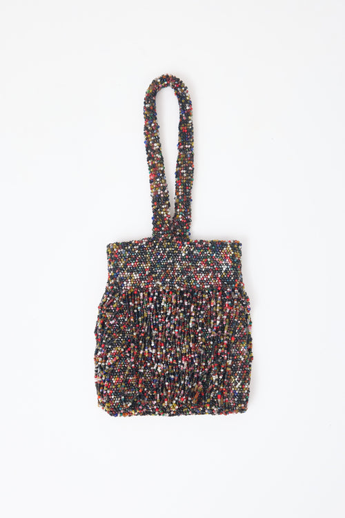 Carole Tanenbaum Vintage for VSP Beaded Fringe Wrist Bag