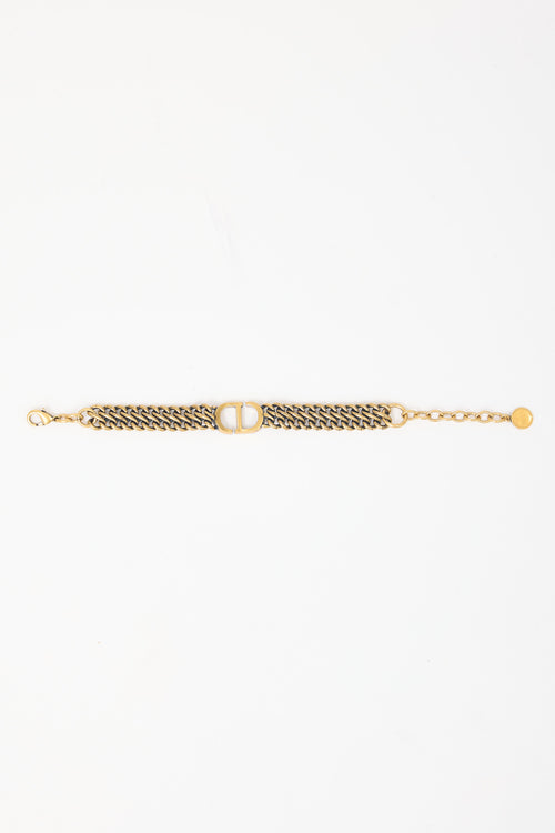 Dior Embellished CD Bracelet & Earring Set