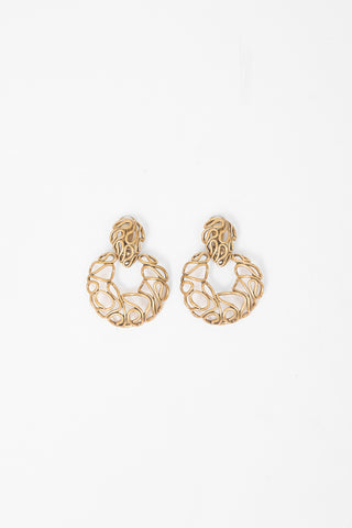 Carole Tanenbaum Vintage for VSP Oscar de la Renta Openwork Earrings