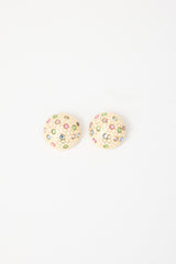 Carole Tanenbaum Vintage for VSP Enamel & Crystal Dome Earrings
