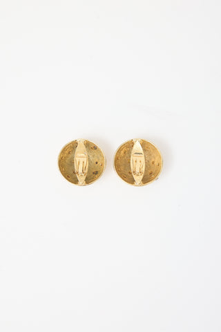 Carole Tanenbaum Vintage for VSP Enamel & Crystal Dome Earrings