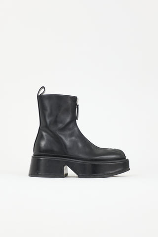 Jil Sander Leather Zip Boot