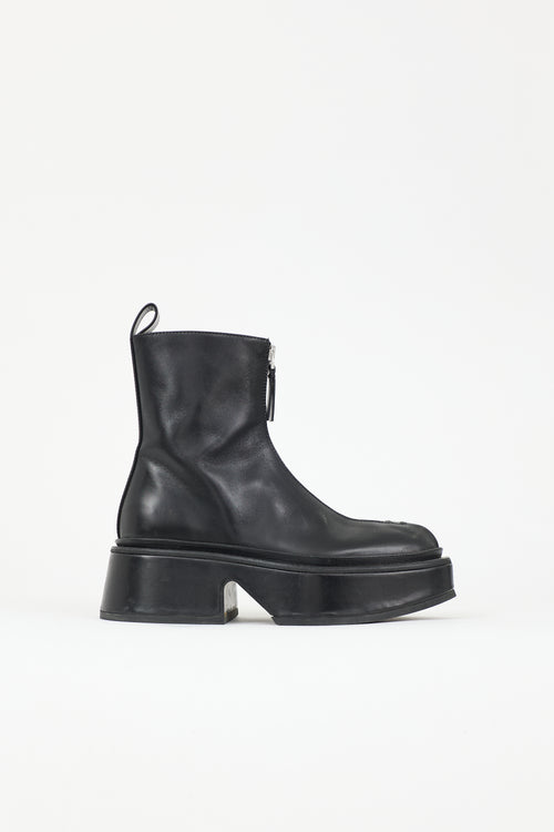 Jil Sander Leather Zip Boot